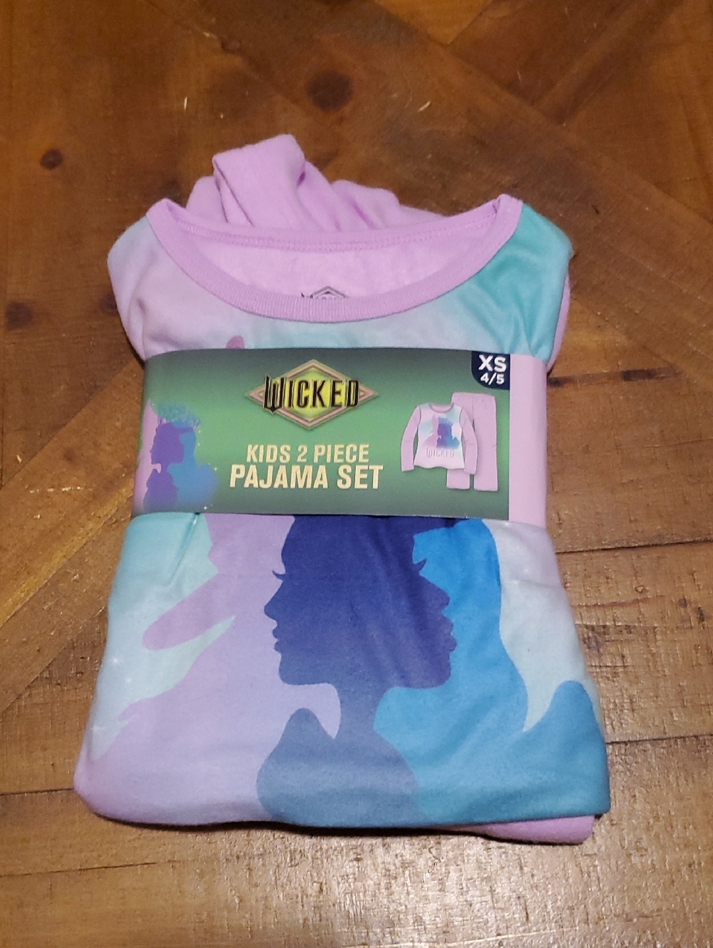 Kids 2-Piece Pink & Aqua Pajama Set - XS (4/5)